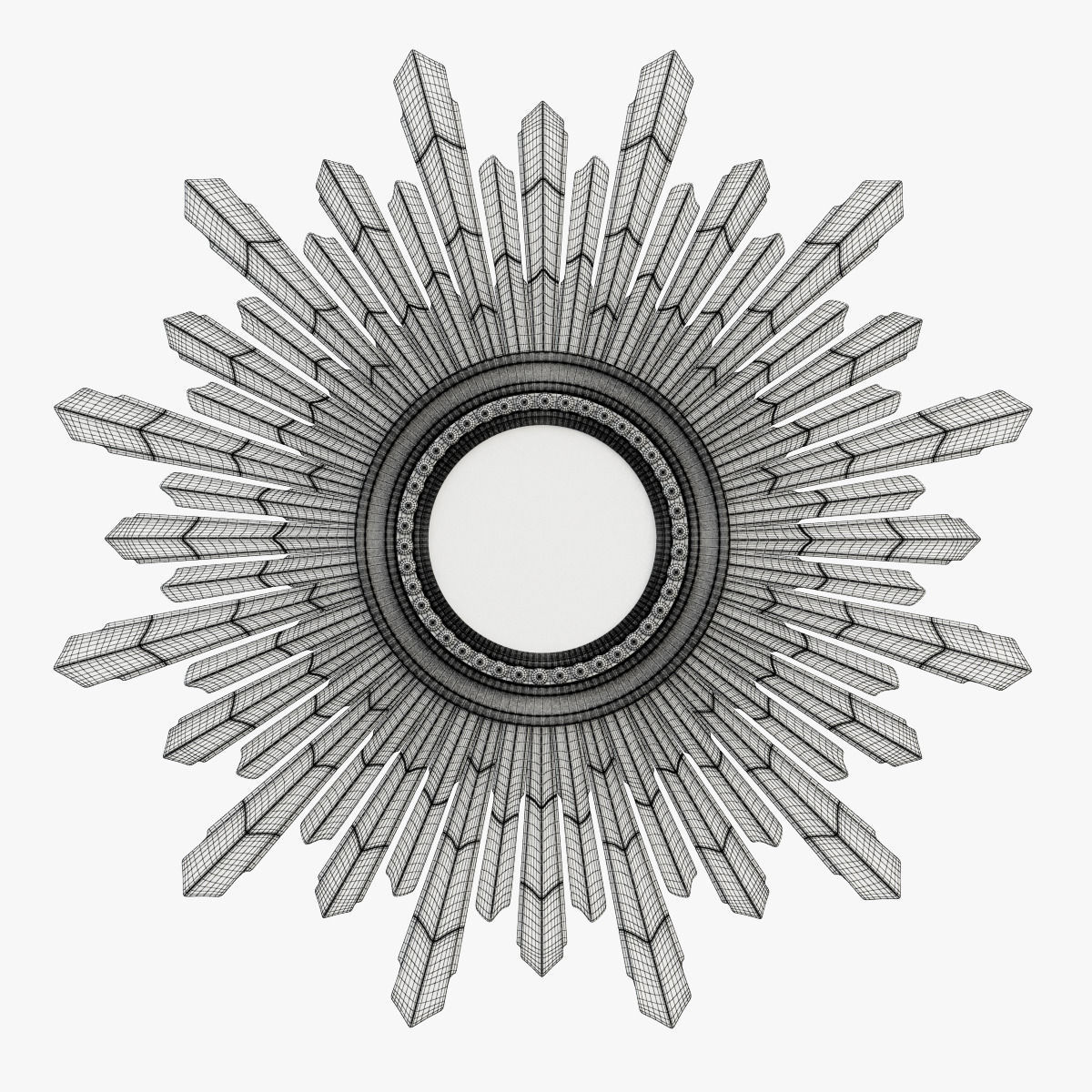 1200x1200 Mirror New Solar Gold 3d Model Cgtrader