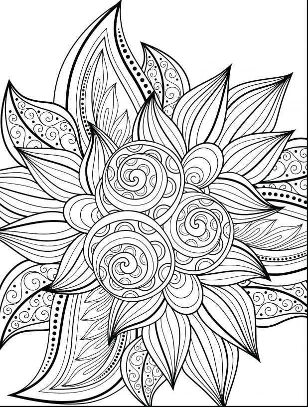 618x816 Cool Flower Coloring Pages Via Spring Print Outs 3d Printouts