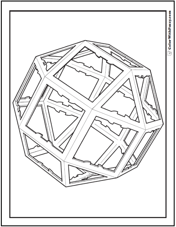 590x762 Geometric Coloring Pages To Print And Customize