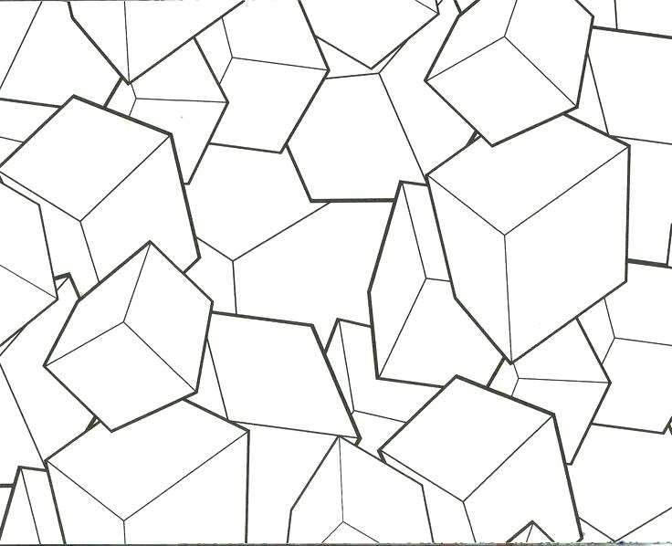736x598 Best Of 3d Coloring Pages And Geometric Blocks Design Coloring