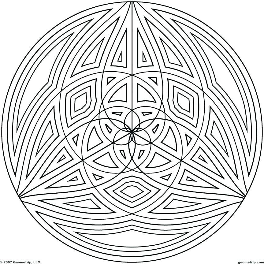 863x863 Geometric Shapes Coloring Pages Geometry Coloring Page Simple