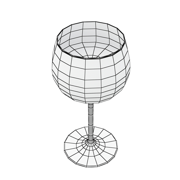 600x600 6 Wine Glass Collection 3d Model Collections Of 3d Models