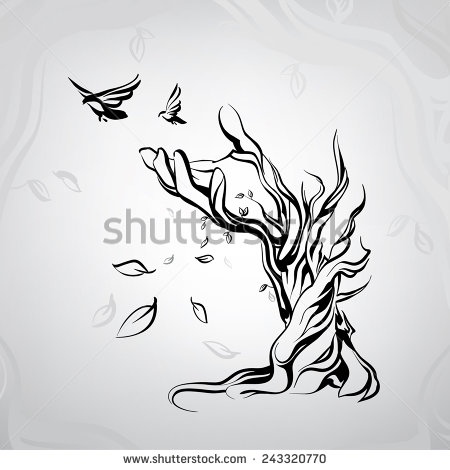 450x470 Ancient Tree In The Form Of A Hand My Personal Drawing And 3d