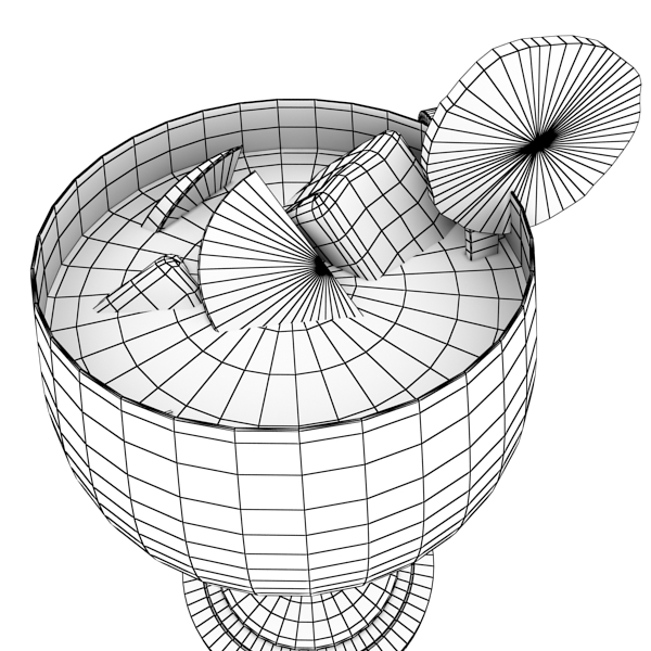 600x600 High Detailed Liquor Glass