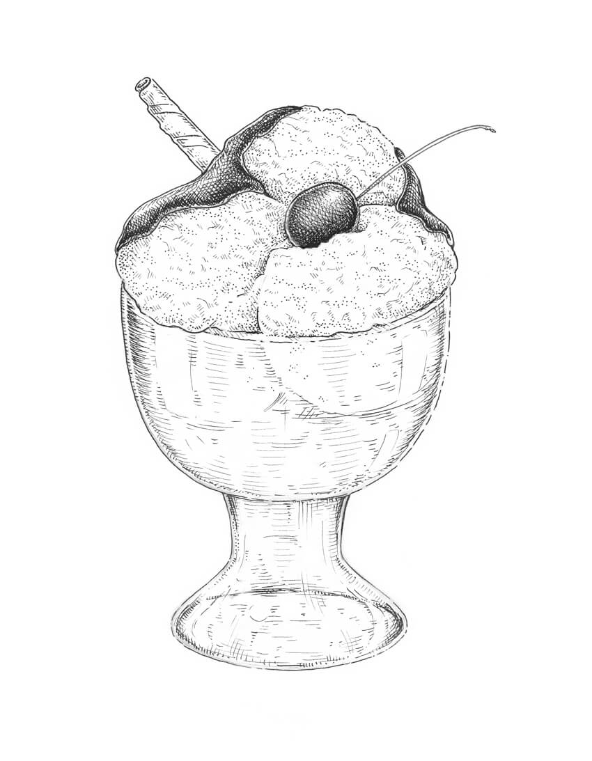 850x1093 How To Draw Ice Cream Step By Step