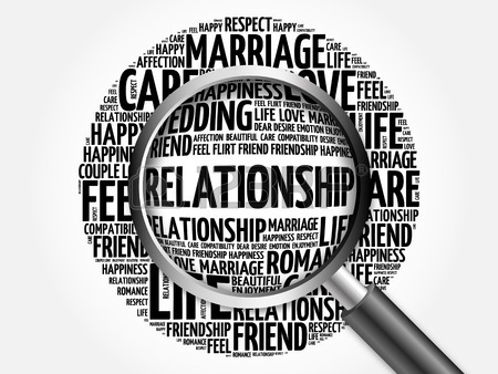 450x338 Relationship Word Cloud With Magnifying Glass, Business Concept