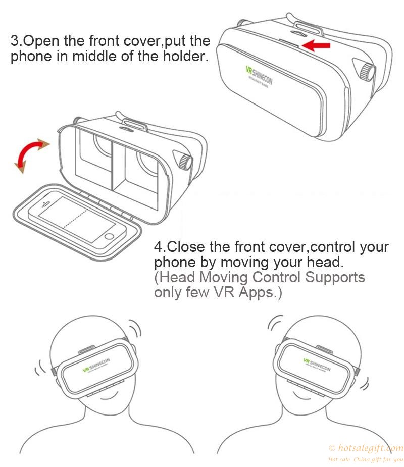 800x925 Vr Box Headset Virtual Reality 3d Glasses Helmet For Iphone