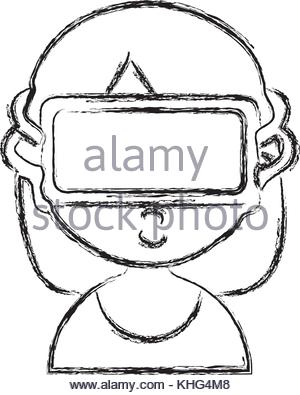 300x395 Figure 3d Glasses Technology To Dimension Experience Stock Vector