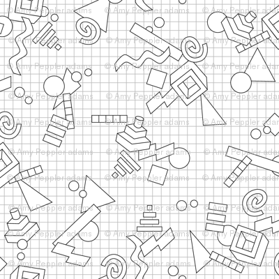 400x400 Geekometric (Color Your Own) Coloring Book 80s Retro Geometric