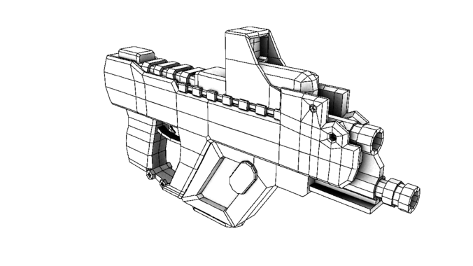 3d Gun Drawing