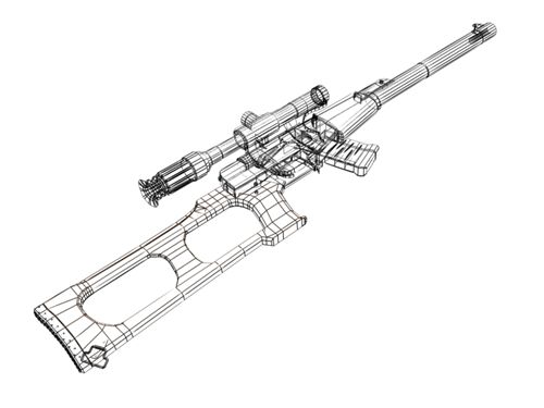 500x375 Vintorez 3d Model In Rifle 3dexport