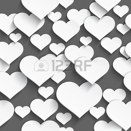 450x450 Vector Illustration Of 3d White Plastic Heart With Realistic
