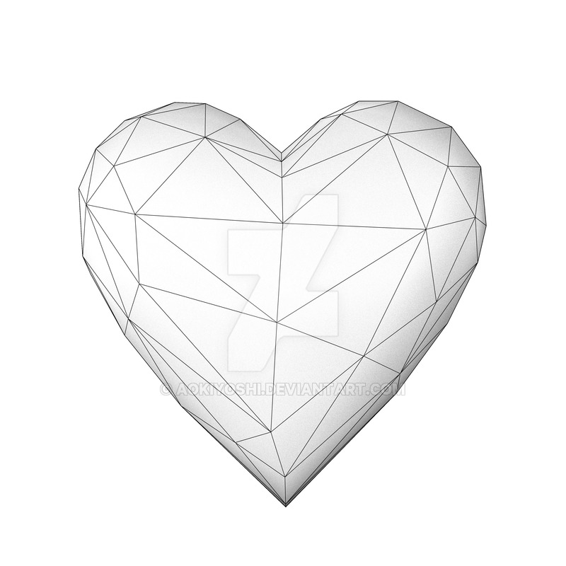 800x800 Wireframe Heart By Aokiyoshi