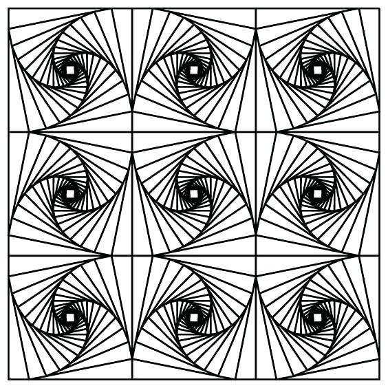 564x564 Optical Illusions Coloring Pages Op Art Coloring Pages Optical