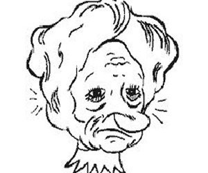 300x250 Princess Grumpy Man Cool Illusion Art, Drawing