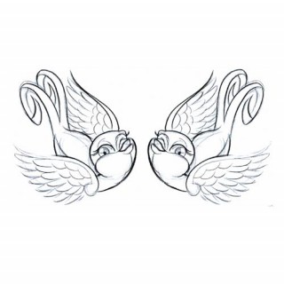 320x320 Love Bird5 Birds Tattoo Design Art Flash Pictures Images Gallery