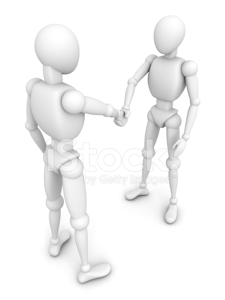 768x1024 White 3d Men Figures Handshake Stock Photos
