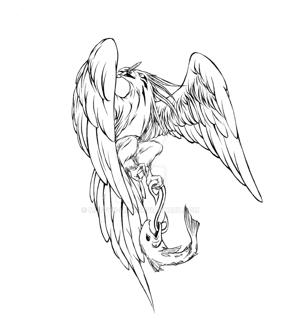 900x1049 Eagle Tattoo Design By Muffyn Man