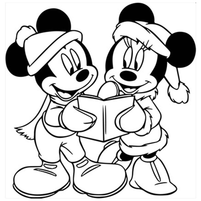 640x640 Funny Anime Wall Stickers Twins Mickey Mouse Read Book 3d Vinyl
