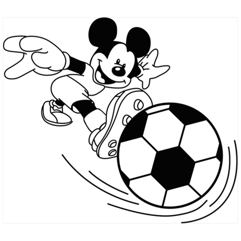 800x800 Boys Gift Anime Wall Stickers Mickey Mouse Plays Football 3d Vinyl