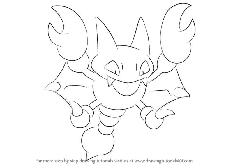 800x566 Learn How To Draw Gligar From Pokemon (Pokemon) Step By Step