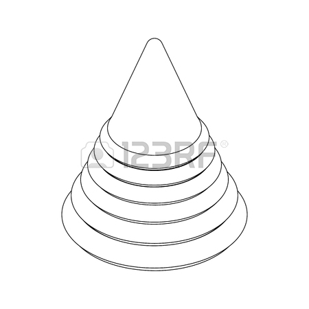 450x450 Childrens Colorful Pyramid Icon In Flat Style On A Green