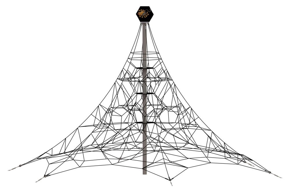 1000x665 Spider 6 Rope Pyramid With 6 Guy Lines