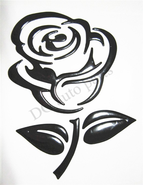 496x640 1000pcslot Car Rose Stikcer 3d Rose Pattern Car Decals Auto