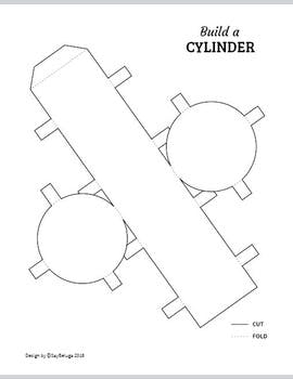 270x350 Build A 3d Cylinder Foldable Geometry Shape Net By Saybeluga Tpt