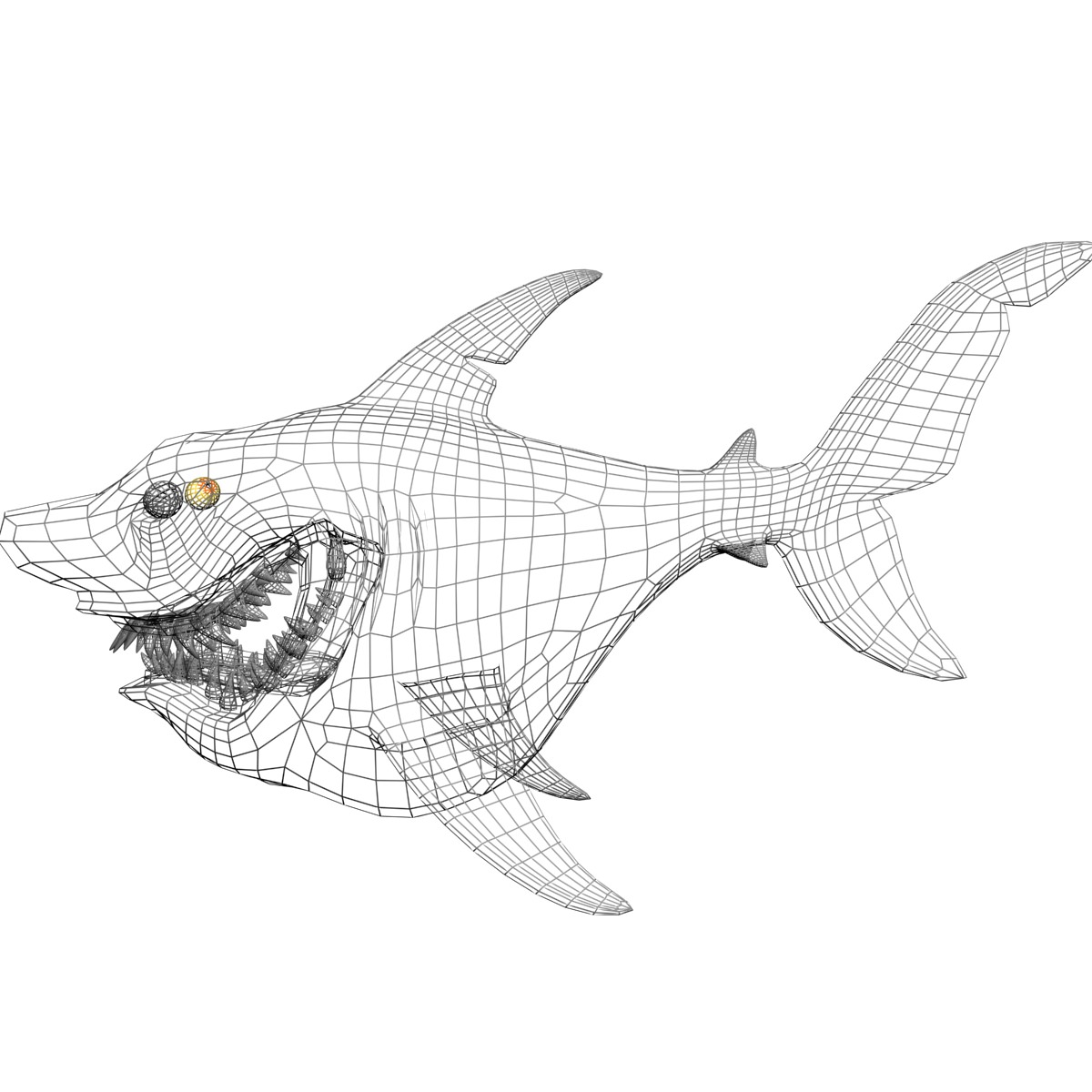 3d Shark Drawing