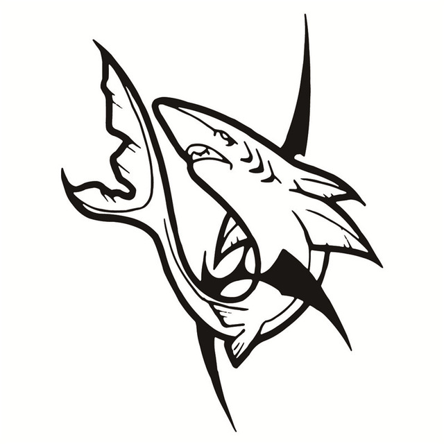 640x640 Rylybons 1pcs 1519cm Car Stickers 3d Cruel Shark Vinyl Decals Car