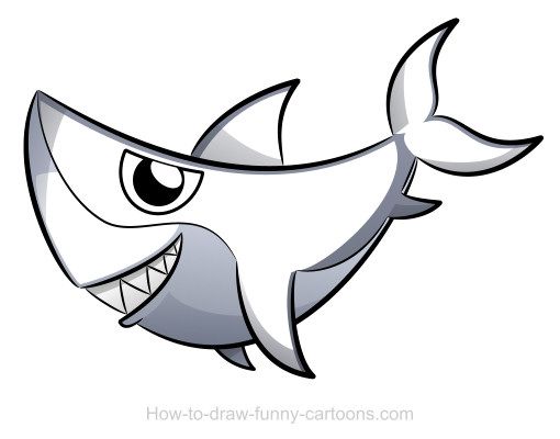 510x400 Shark Drawing Predatory Game Shark Drawing, Shark