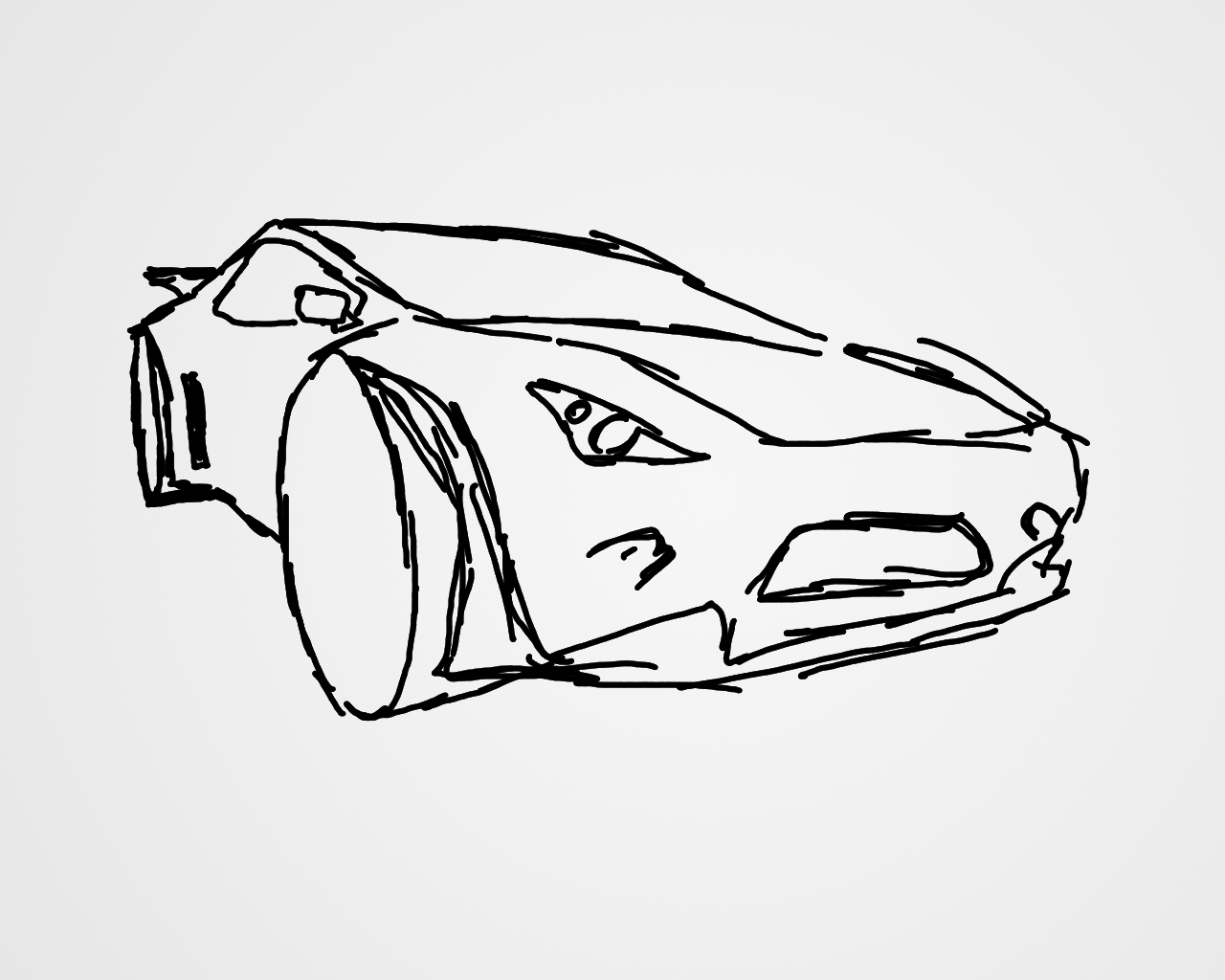 1280x1024 Drawn 3d Art Car