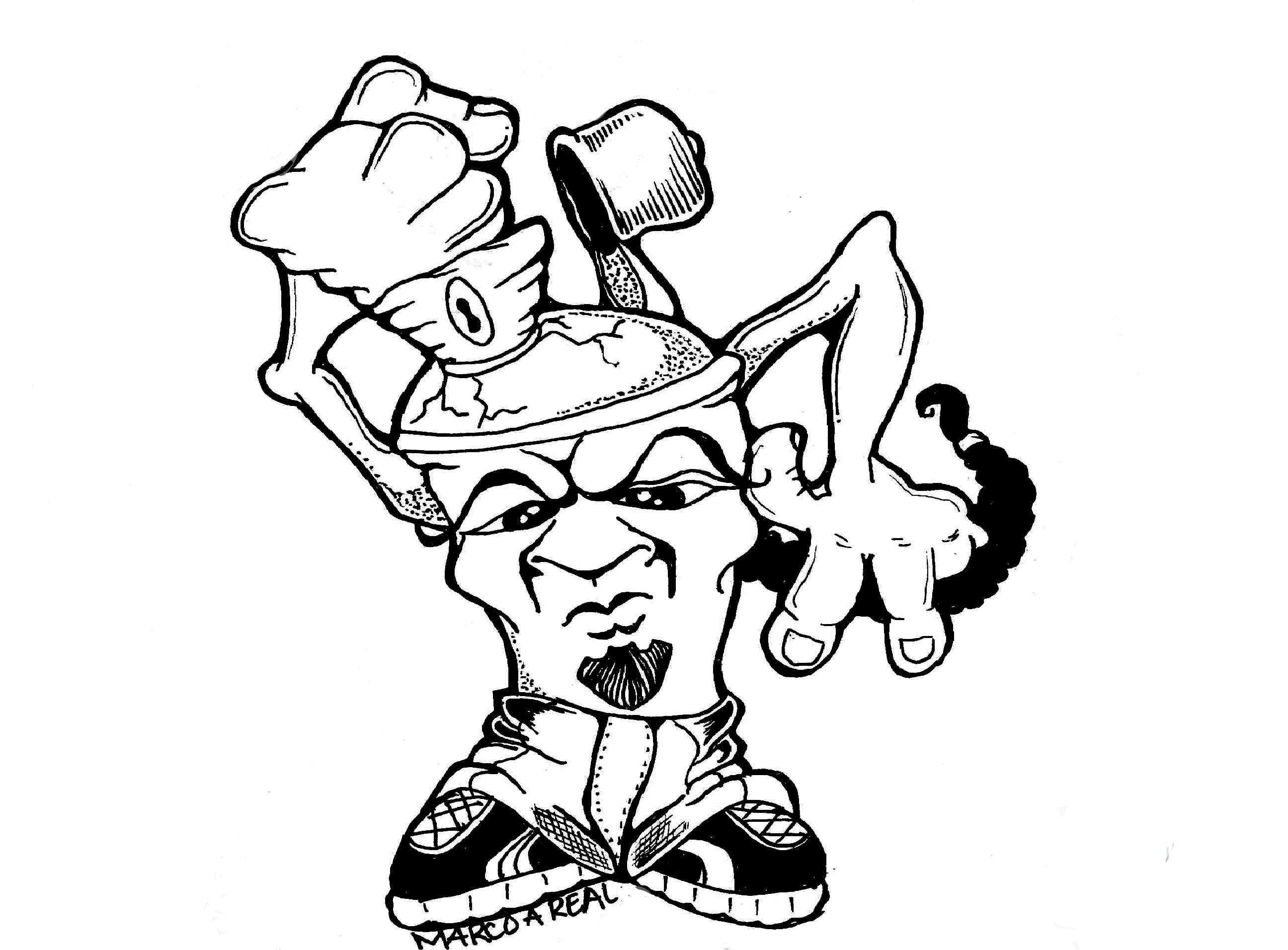 2592x1912 Graffiti 3d Monster Sketch Graffiti Character Monster Sketch