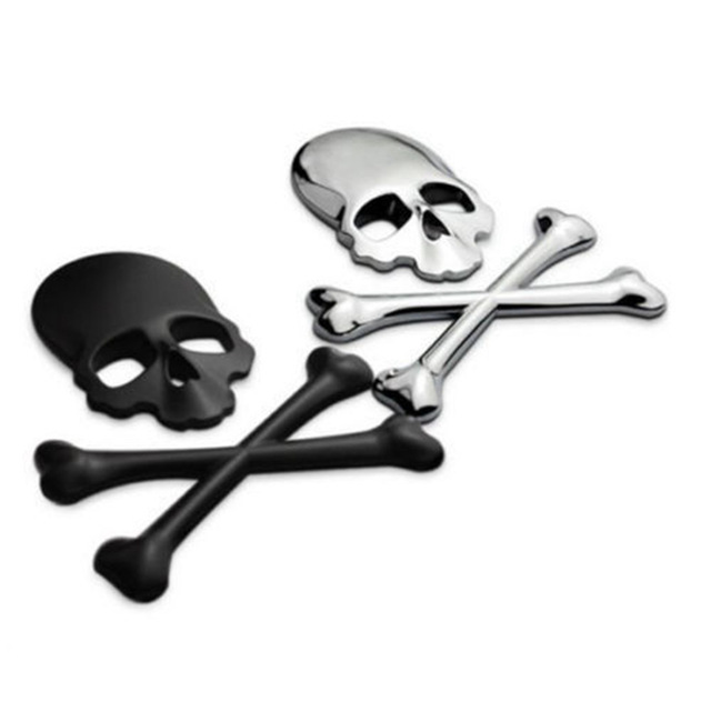 640x640 Youe Shone 3d Skull Metal Skeleton Crossbones Motorcle Car Sticker
