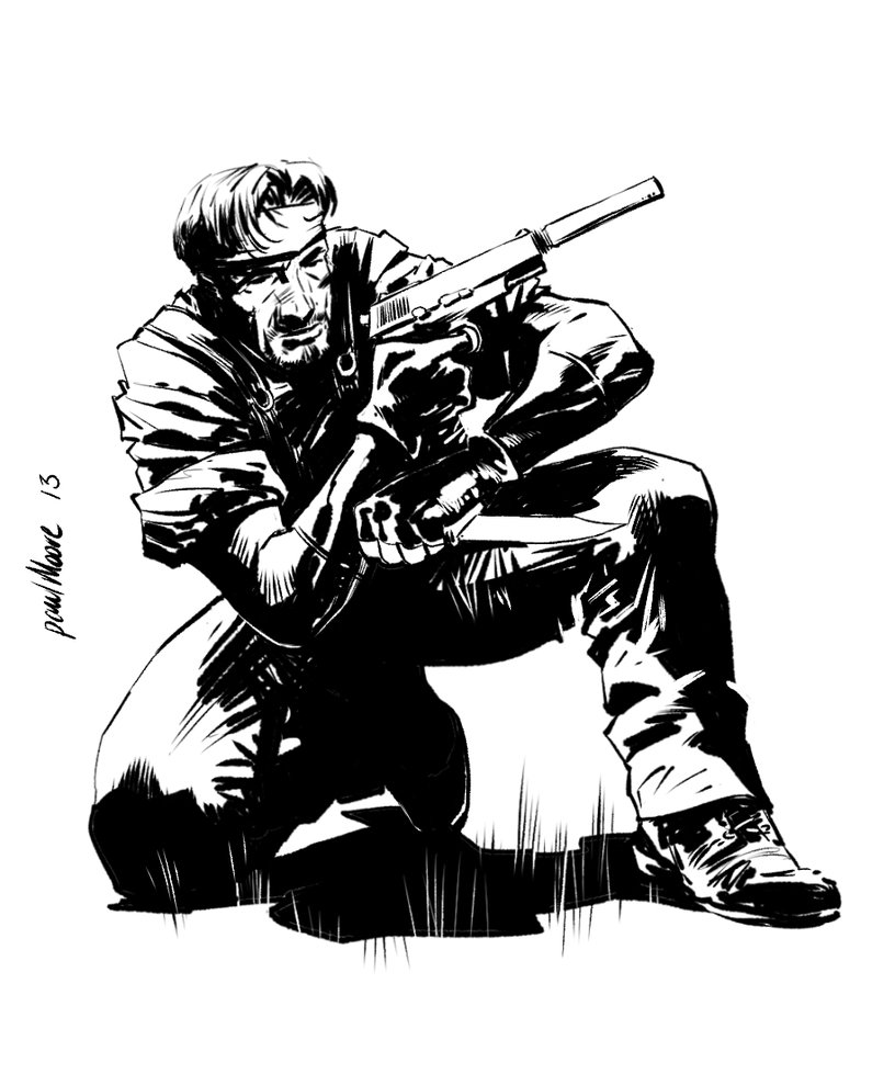 816x979 Metal Gear Solid Snake Inked Up By Paul Moore