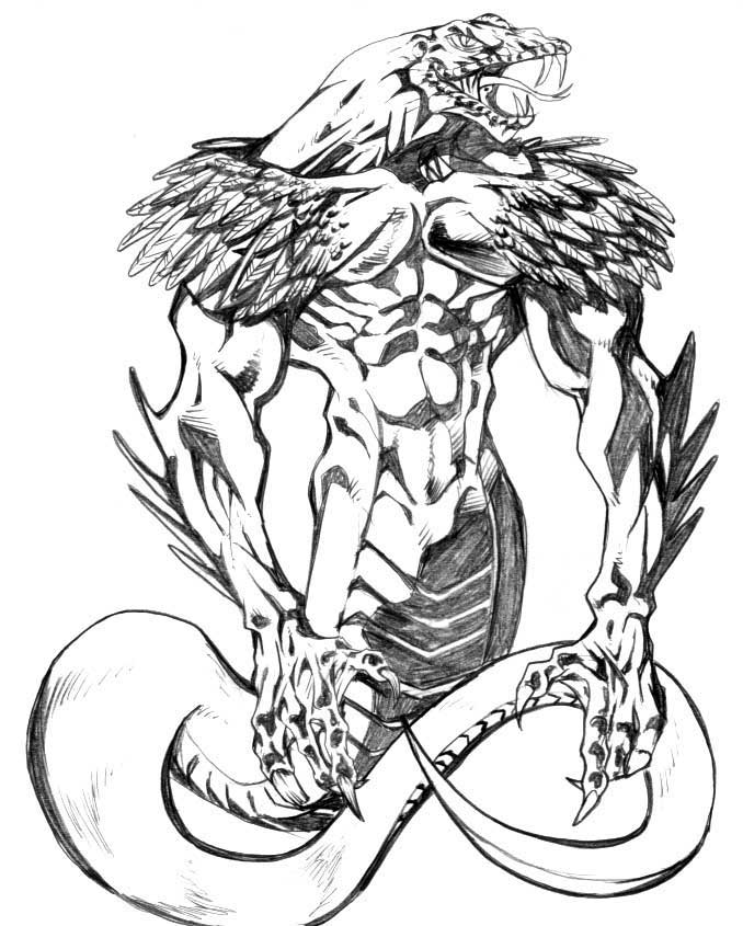 678x845 Quetzalcoatl By The 3dartist