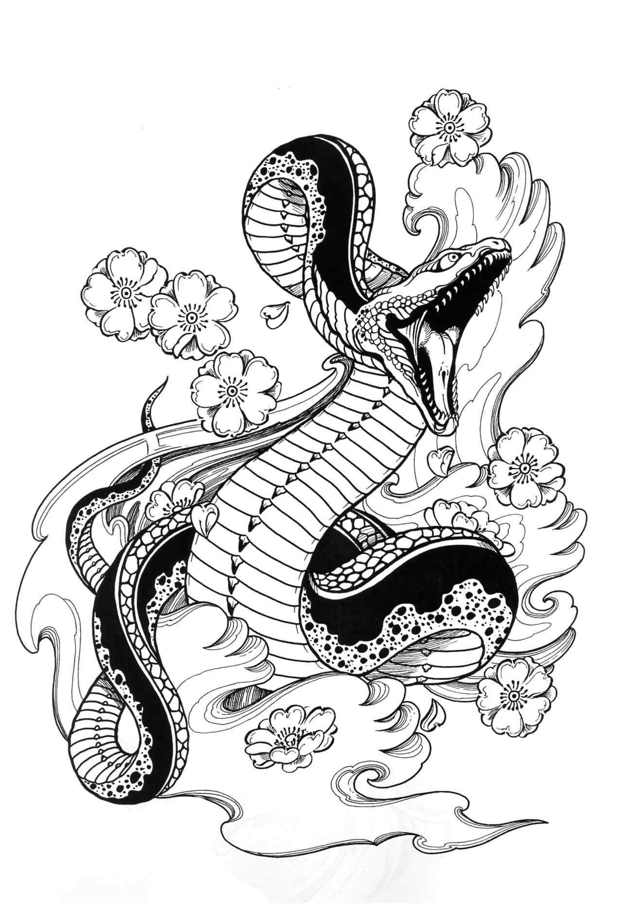 1275x1900 Japanese Snake Tattoos Collection