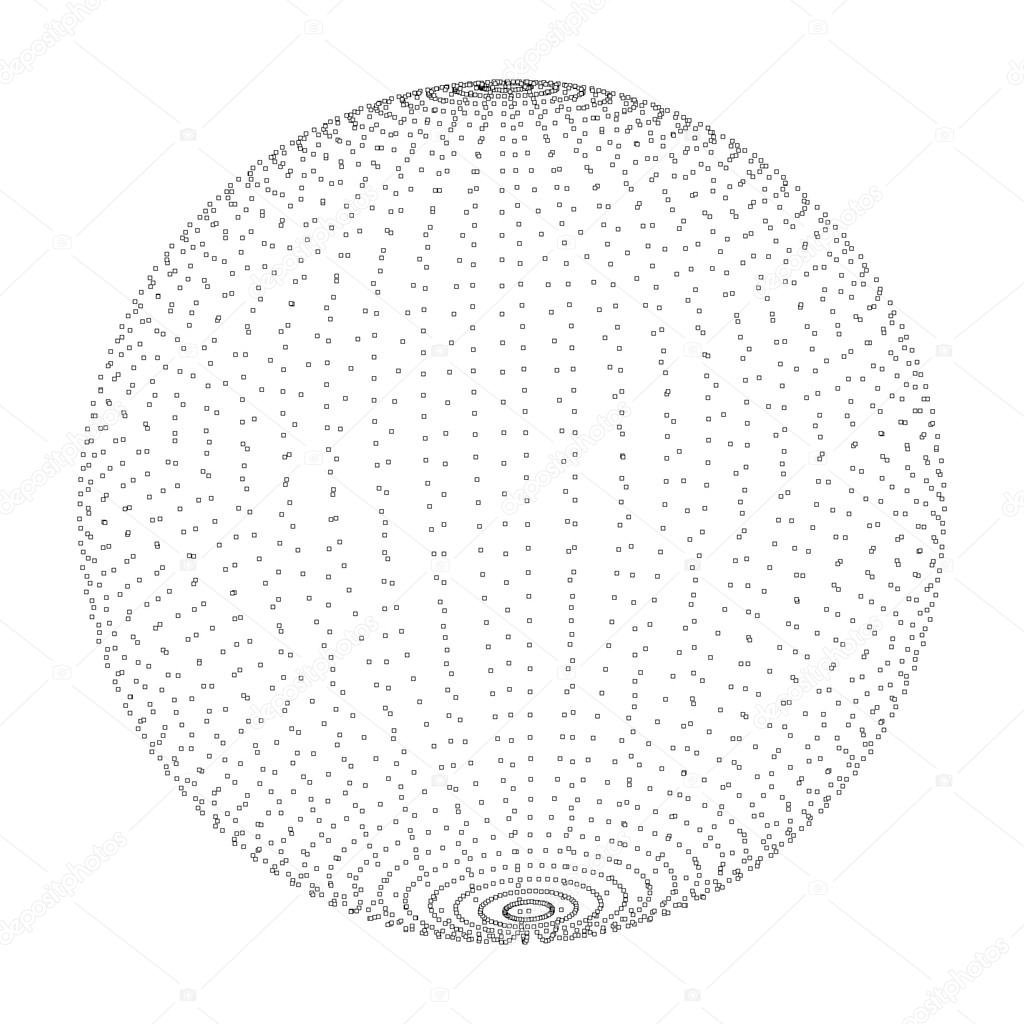1024x1024 Abstract 3d Sphere Spiral Shape Stock Vector Mpavlov