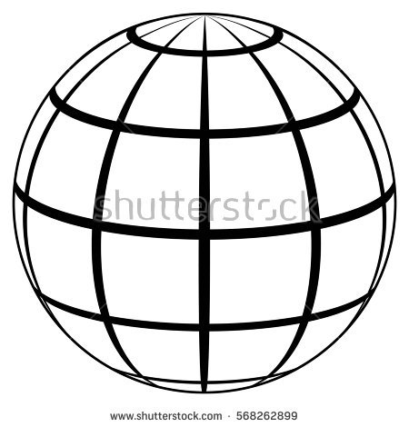 450x470 Drawn Sphere Globe