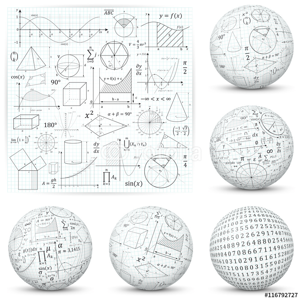 1000x1000 Mathematical And Scientific Math Formula Symbols And Icons Flat
