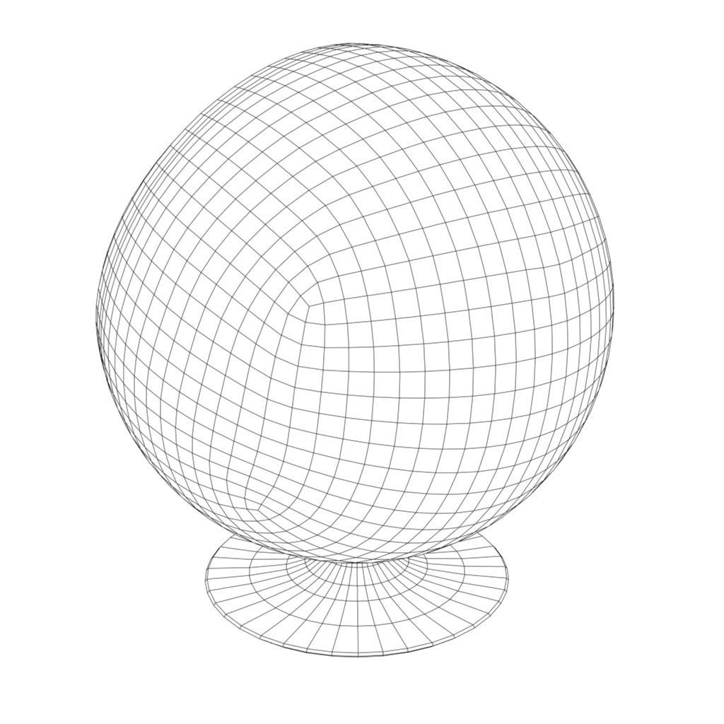 1024x1024 3d Model Vr Ar Ready Ball Chair Cgtrader