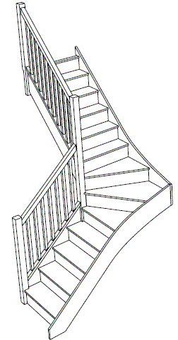 252x482 Starcases With Mid Turn Kite Winder