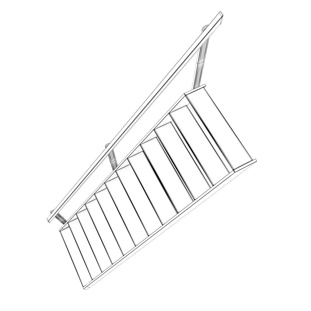 1200x1200 Wooden Stairs 6 3d Model Max Obj Fbx C4d Mtl