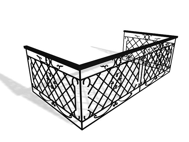 640x480 Wrought Iron Stair Handrails 3d Model 3ds Max Files Free Download