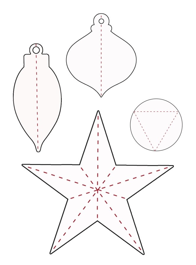 663x895 3d Christmas Ornament Templates