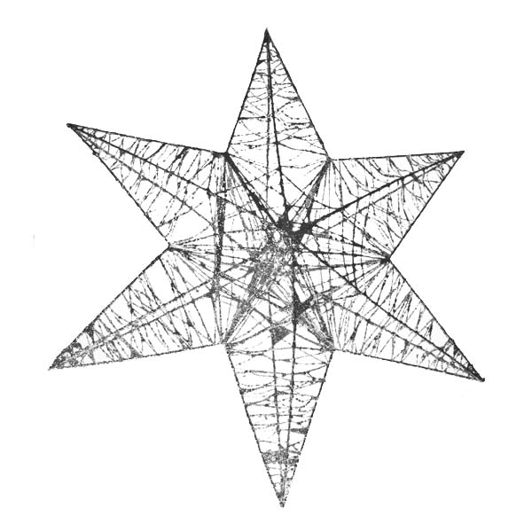 600x600 3d Hanging Silver 50cm Star Decoration