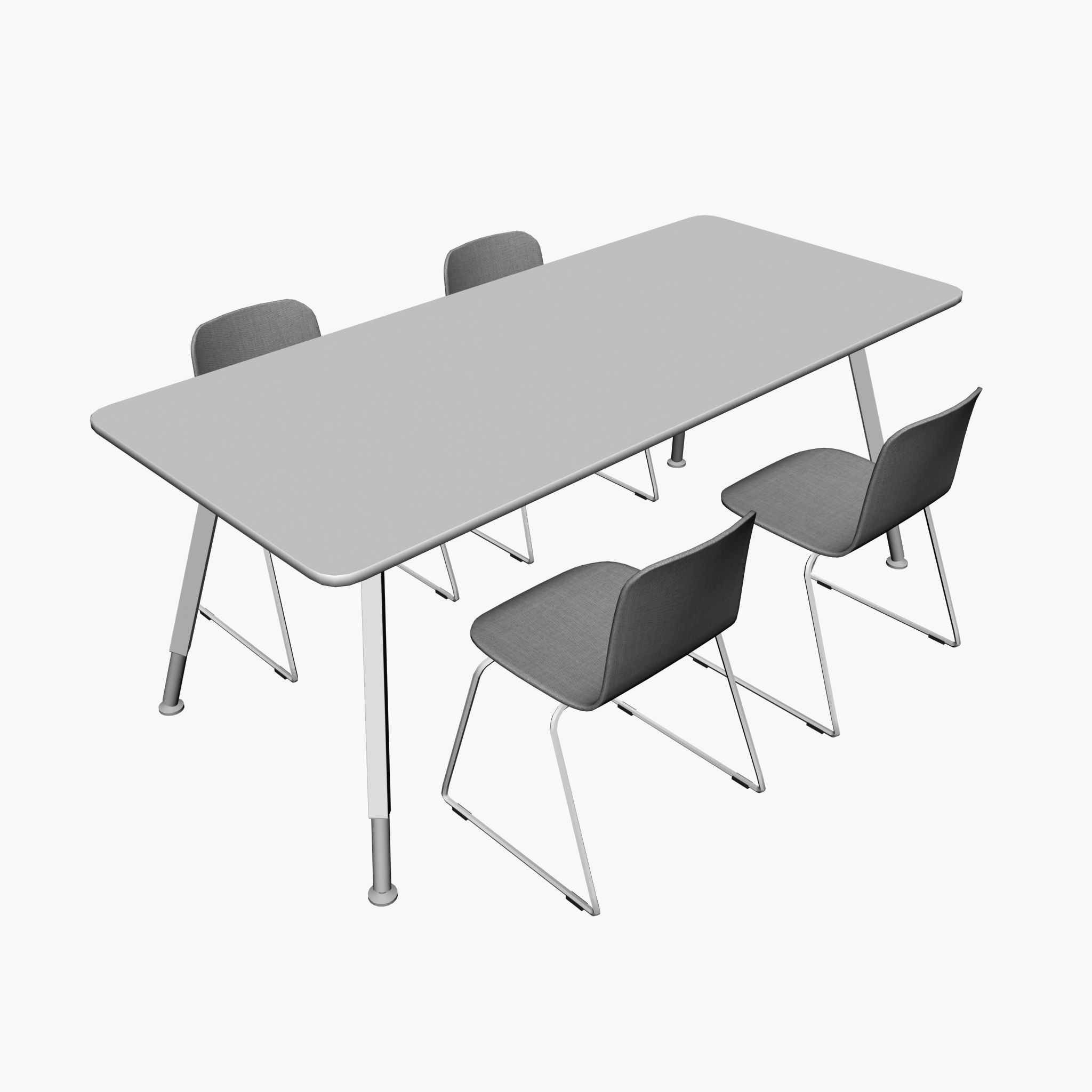 2048x2048 Conference Table Pp 01 3d Model Cgtrader