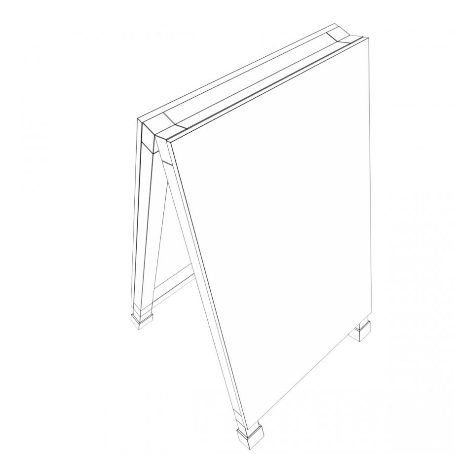 920x920 Chalkboard Street Sign 3d Model