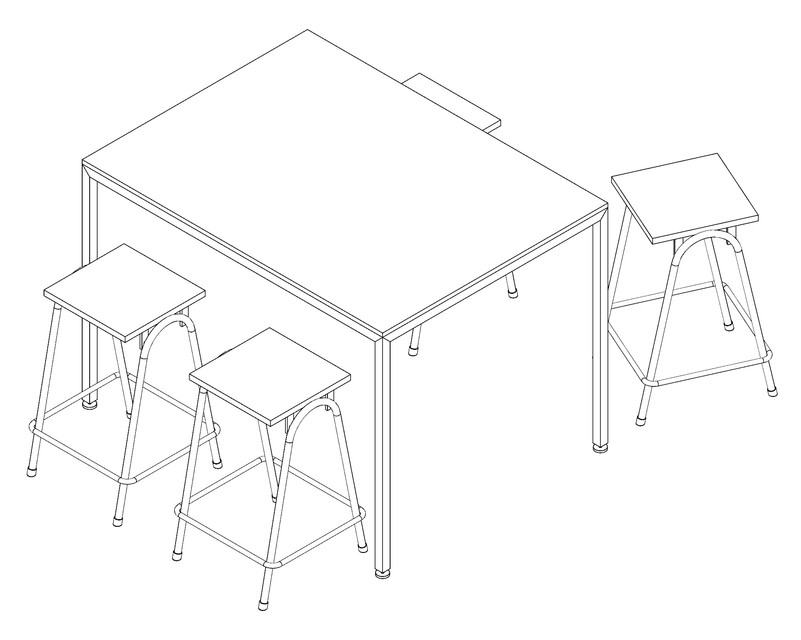 801x640 Outdoor Table And Stools
